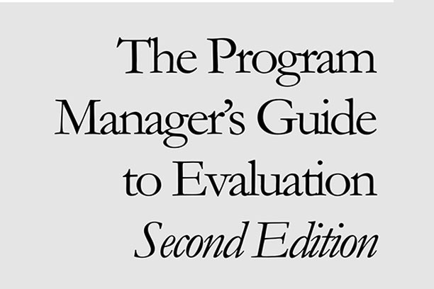 Text that reads: "The Program Manager's Guide to Evaluation Second Edition."